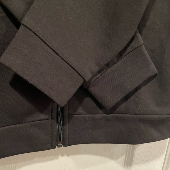 Puma Men’s Black Mock Neck Mesh Detail Full Zip Track Jacket White Logo Size S - Picture 6 of 10